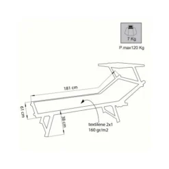 Lettino Prendisole Con Tettuccio Cosma Bari Bianco 5 Lettino Prendisole Con Tettuccio Cosma Bari Bianco -Campeggio Negozio lettino prendisole con tettuccio cosma bari bianco per spiaggia mare o giardino 2