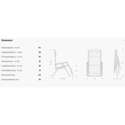 Poltrona Reclinabile LaFuma R Clip Ocean -Campeggio Negozio sdraio reclinabile r clip ocean 3