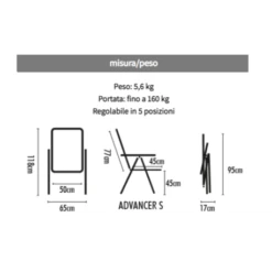 WESTFIELD Sedia Pieghevole Brunner Advancer Small -Campeggio Negozio sedia pieghevole advancer small 2