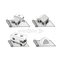Stuoia Brunner Kinetic 250x600 -Campeggio Negozio stuoia brunner kinetic 250x600 grammatura 400 copertura pavimento protezione campeggio tenda camper roulotte 2