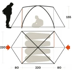 Tenda Ferrino Lhotse 4 7 Tenda Ferrino Lhotse 4 -Campeggio Negozio tenda ferrino lhotse 4 quattro stagioni campo base isolamento termico aereazione comfort robustezza 3
